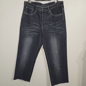 P#45 Touch Me Size 14 Womens Blue Jeans with‎ Studded Details